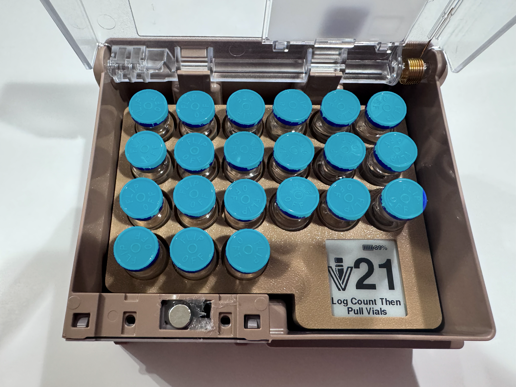Full VialView 1x2 tray showing count of 21